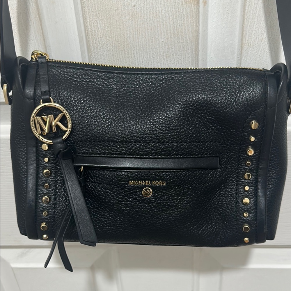 Michael Kors Black Leather Crossbody Bag - Picture 2 of 7